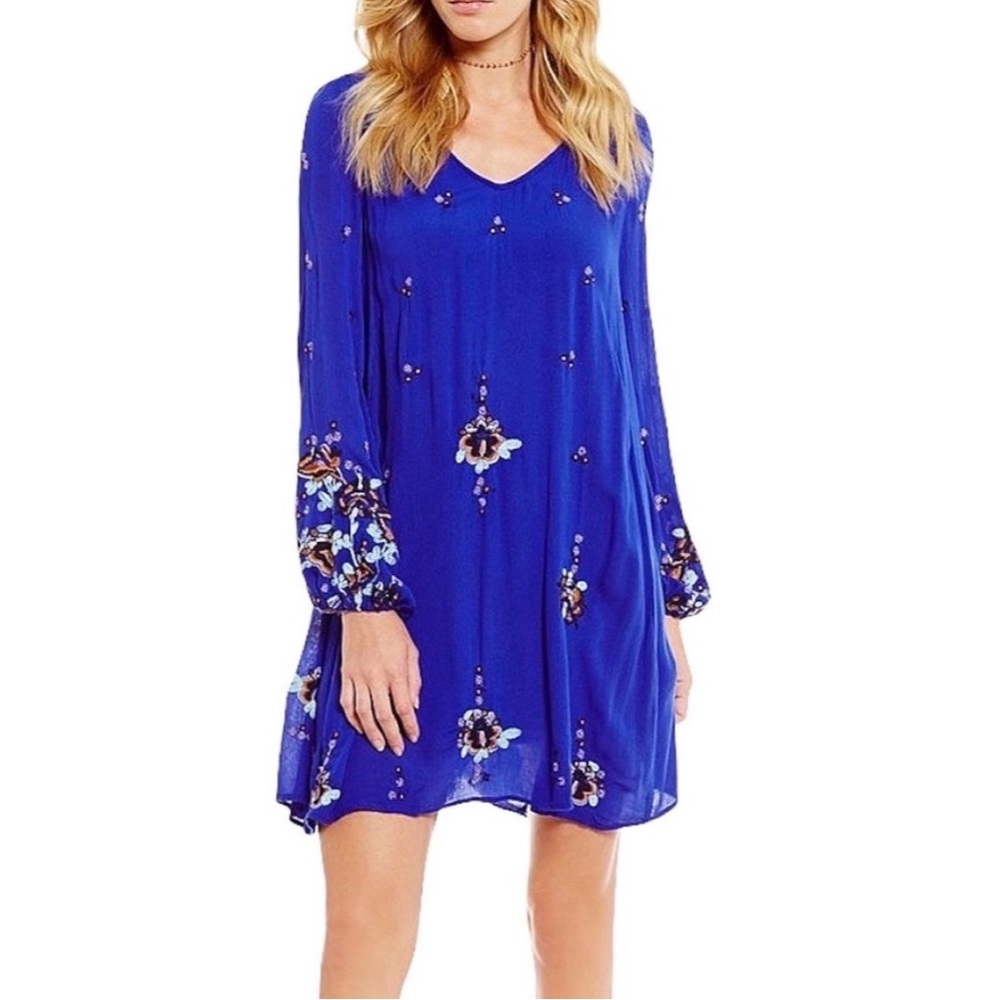 Free People Embroidered Boho Flowy Dress
